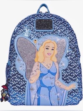 NEW Loungefly Disney Pinocchio BLUE FAIRY Sequin Light-Up Backpack Jiminy Excl